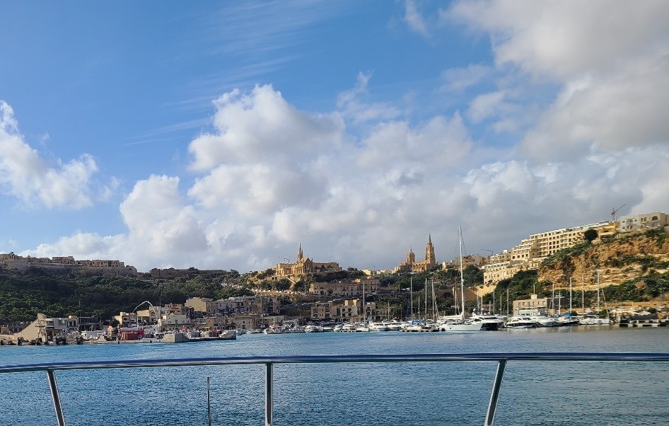 Gozo, one of Malta islands by boat