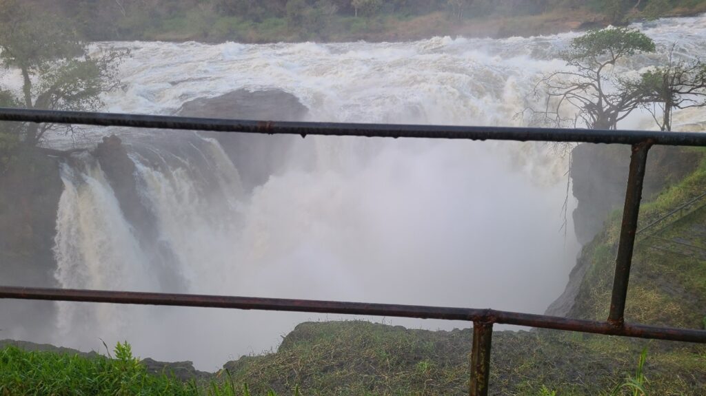 Murchison Falls from above at sunset