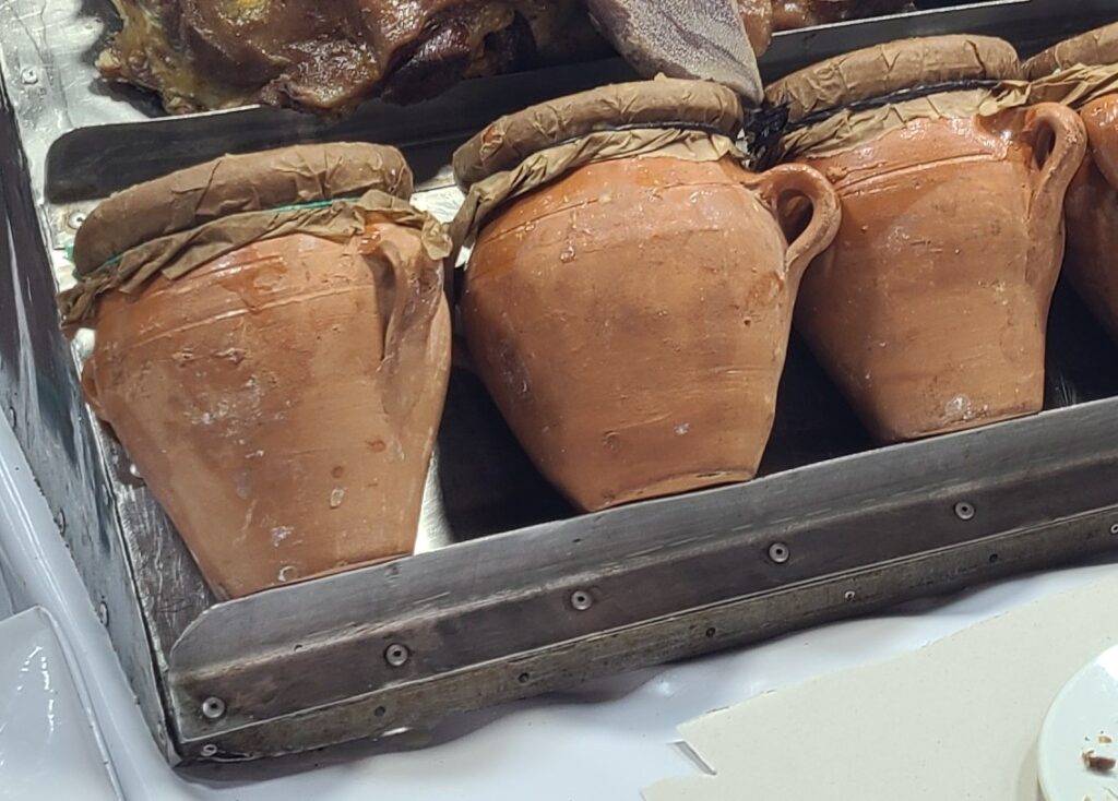 Tangia pots in Jemaa el-fnaa square in Marrakech 