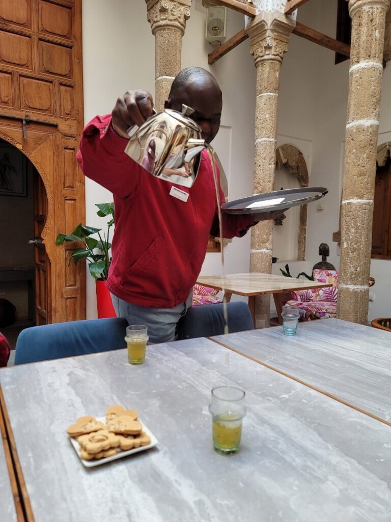 Pouring tea in Morocco
