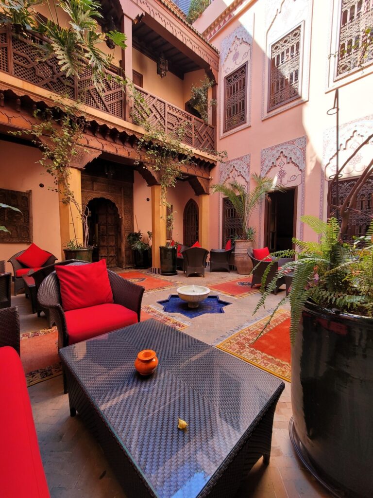 La Maison Arabe hotel patio in Marrakech