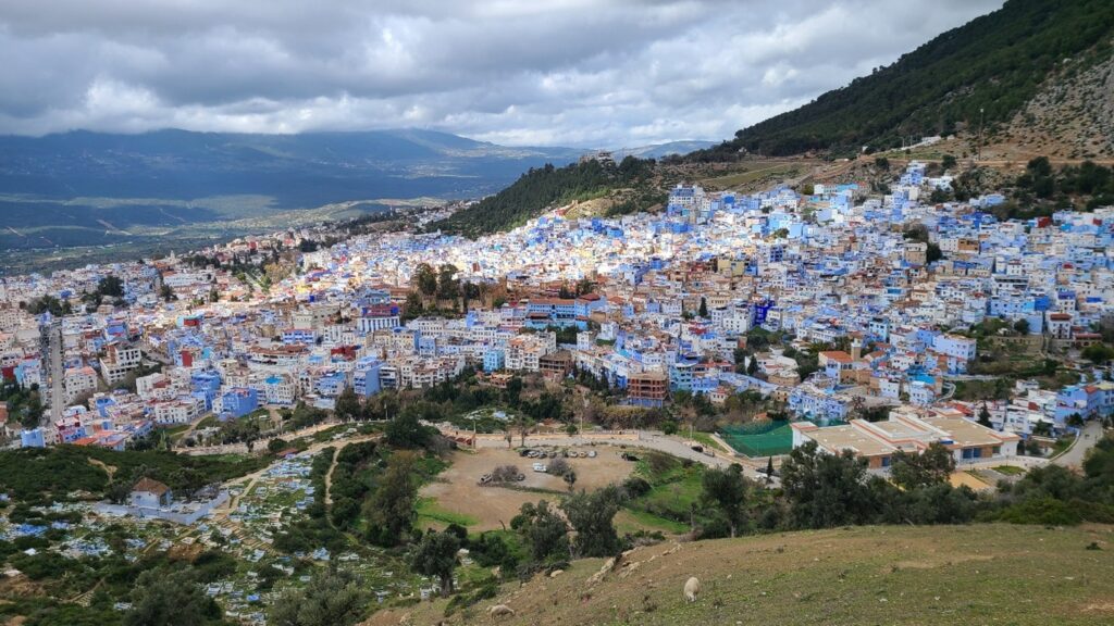 Chefchaouen the blue city from above