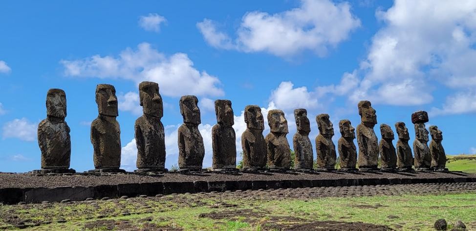 Moai statues in Rapa Nui, Easter Island